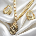 Golden Necklace Jewelry Set for Women Special Hollow Design Pendant Earrings Wedding Anniversary Gifts Jewellry Accessories - JN Fashion Fusion