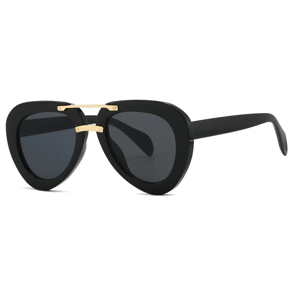 New Trend Sunglasses Women Men Pilot Design Retro Casual Black Unisex Fashion Travel Vintage Sun Glasses For Female UV400 - JN Fashion Fusion