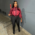 FAGADOER Autumn Winter Casual 2 Pieces Set for Woman Outfits Solid Color Long Sleeves Crop Top + Flared Pants Female Sportswear - JN Fashion Fusion