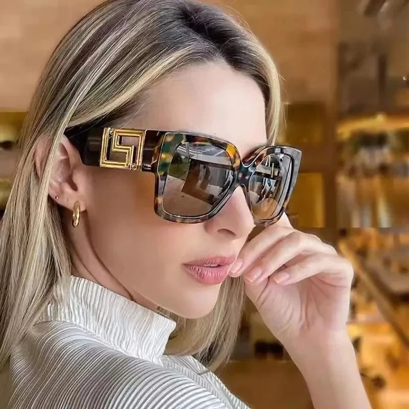 Sunglasses Men Women Vintage Oversize Trendy Square Gradient Shades Sun Glasses 2023 Luxury Brand Design Fashion UV400 Eyewear - JN Fashion Fusion