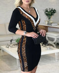 Elegant V-Neck Bodycon Dress for Women Sexy Tight Fitting Party Dress Slim Fit Clubwear Evening Gown - JN Fashion Fusion