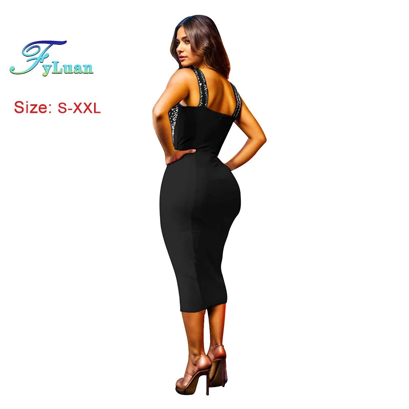 Suspender Solid Color Women Temperament Long Dresses European And American New Sleeveless Beautiful Bodycon Ceremony Girl Dresse - JN Fashion Fusion