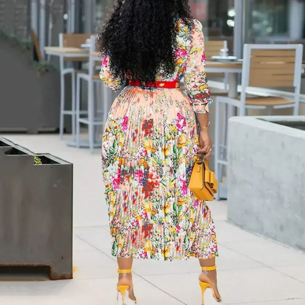 Spring and Summer Vintage Hot Selling Europe Sexy Fashion Digital Print Dress - JN Fashion Fusion