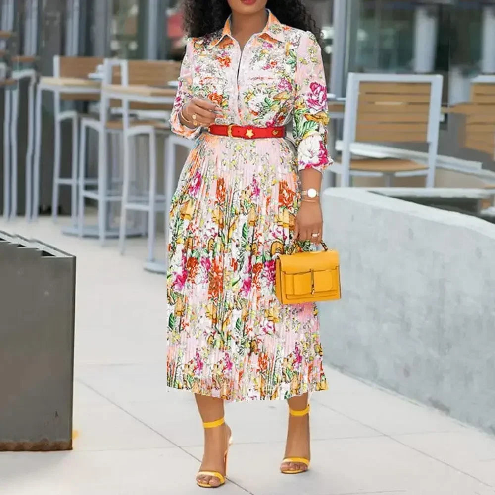 Spring and Summer Vintage Hot Selling Europe Sexy Fashion Digital Print Dress - JN Fashion Fusion