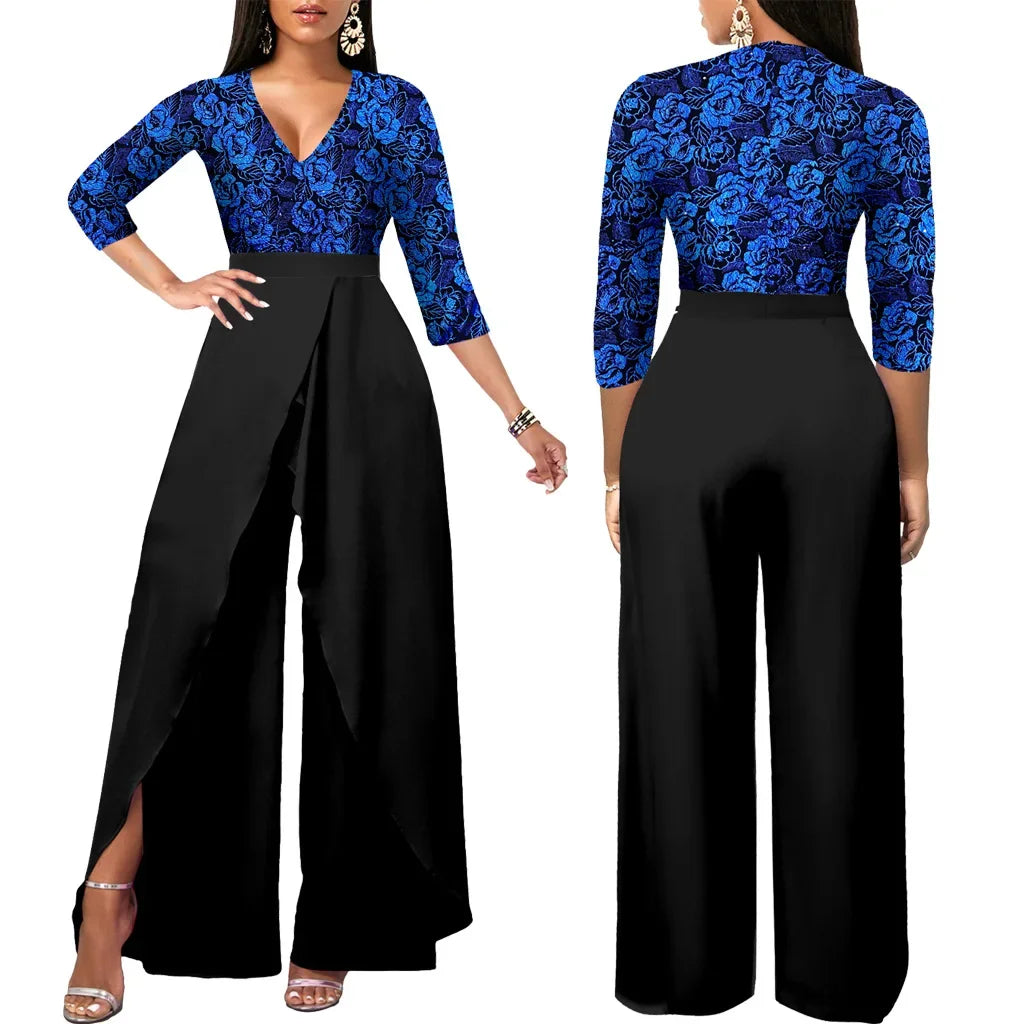 Vestidos Ladies Long Luxury Designer Classy Party Dress Off the Shoulder Short Sleeve Slit Maxi Long Dresse - JN Fashion Fusion