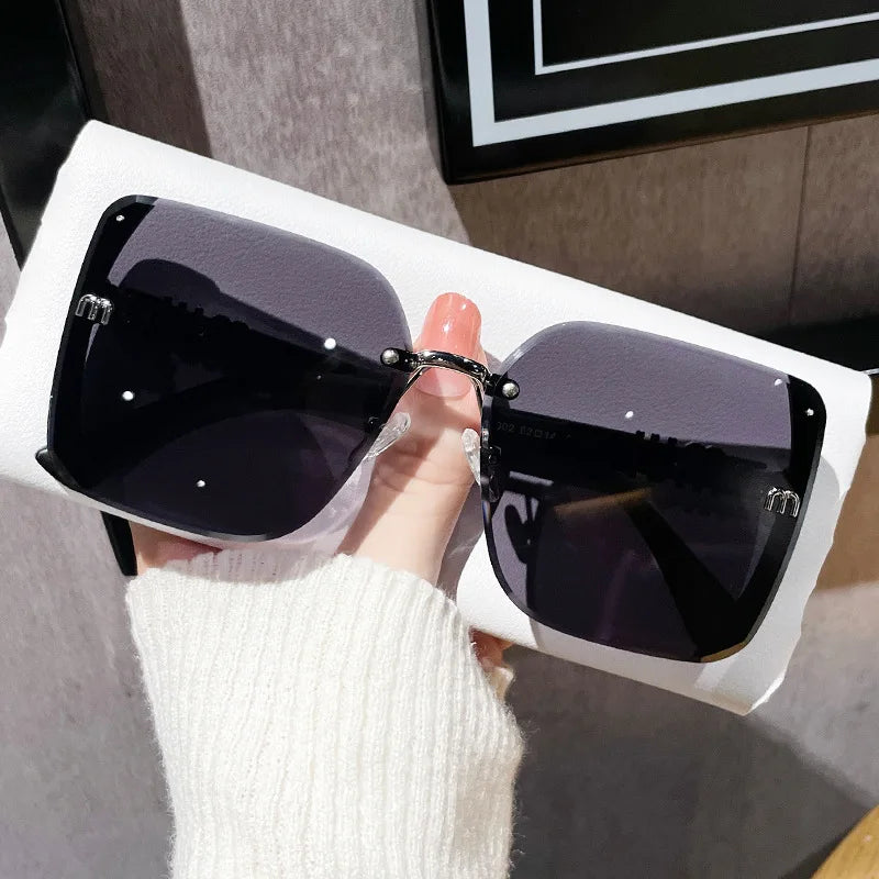 2025 New Fashionable Edge Cutting Sunglasses Half Frame High Quality Trendy Simple Sunglasses for Women - JN Fashion Fusion
