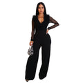 Women Sexy Club Jumpsuits For Summer Autumn Long Sleeve Solid Color Skinny Fashion Streetwear Overalls Pants Trousers 2025 - JN Fashion Fusion