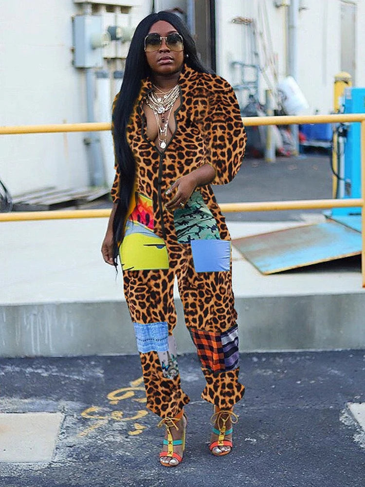 Sporty Jumpsuit Woman Spring Long Sleeve Plus Size Jumpsuits and Rompers Zipper in Front One Piece Outfit Streetwear Jumpsuits - JN Fashion Fusion