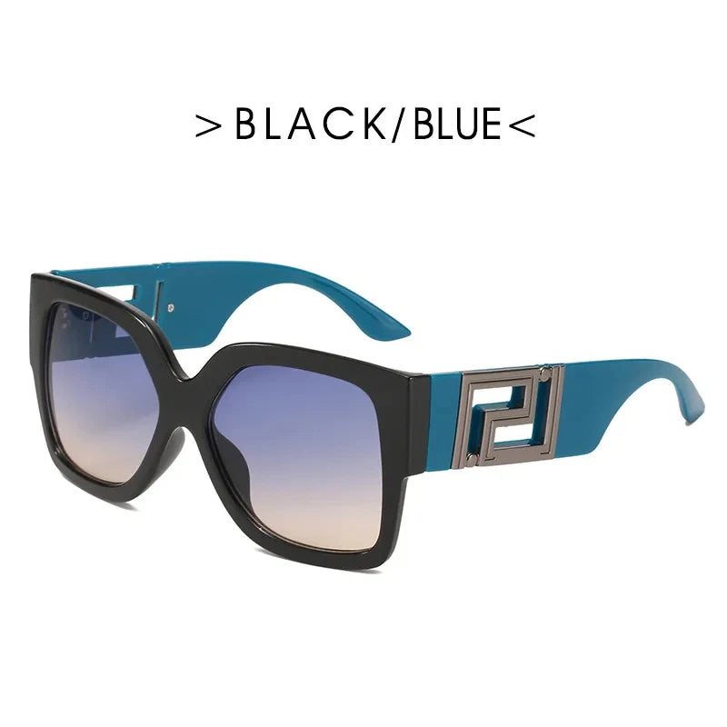 Sunglasses Men Women Vintage Oversize Trendy Square Gradient Shades Sun Glasses 2023 Luxury Brand Design Fashion UV400 Eyewear - JN Fashion Fusion