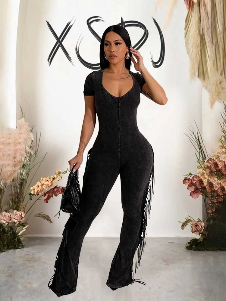 Womens One Piece Jumpsuit Solid Color Jumpsuits for Women Summer Sexy Ladies Knit Jumpsuits Skinny Wholesale Dropshipping - JN Fashion Fusion