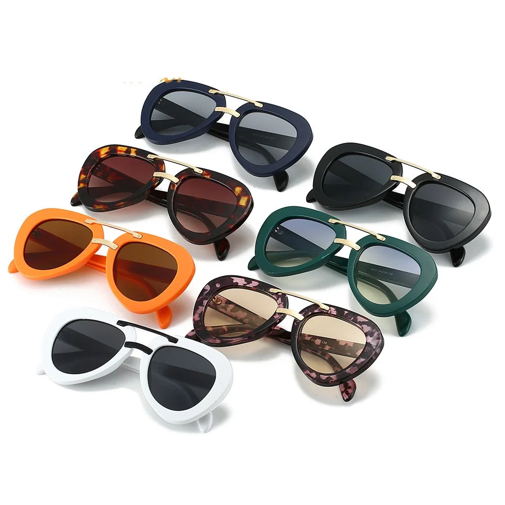 New Trend Sunglasses Women Men Pilot Design Retro Casual Black Unisex Fashion Travel Vintage Sun Glasses For Female UV400 - JN Fashion Fusion