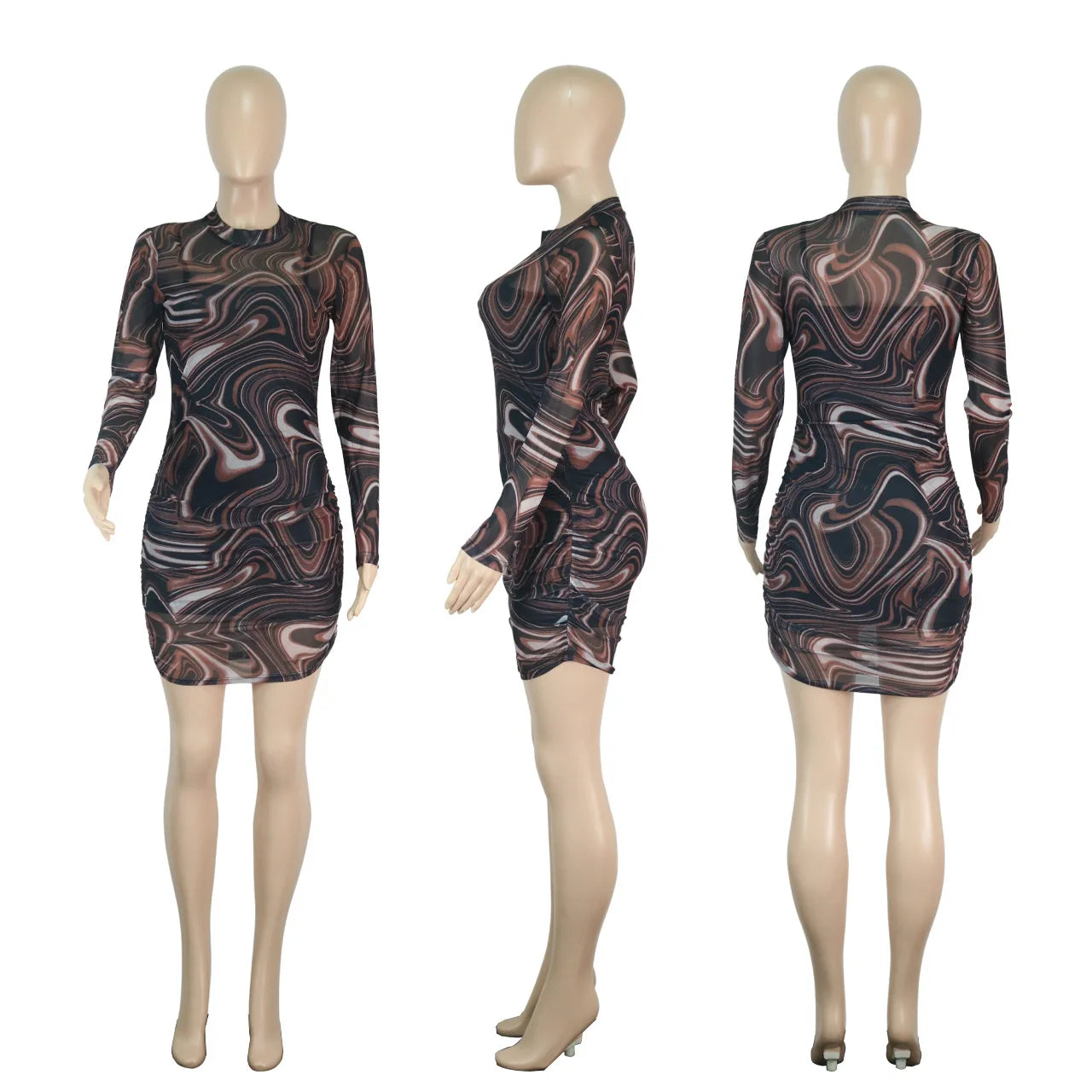 Bodycon Dress Women Dresses Party Club Night Vestidos Streetwear Round Neck Full Sleeve Elegant Y2k High Waist Slim Fit 2025 - JN Fashion Fusion