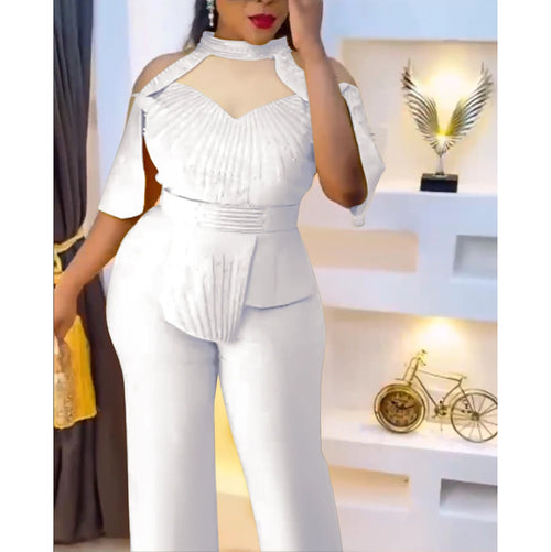 2 Piece Set Africa Clothes 2024 New Dashiki African Summer Fashion Suits Top And Trousers Plus Size Party Clothing for Lady - JN Fashion Fusion