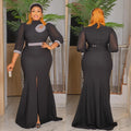 2026 Elegant Plus Size African Party Dresses for Women Sexy Bodycon Maxi Long Dress Fashion Wedding Evening Gowns Ankara Outfit