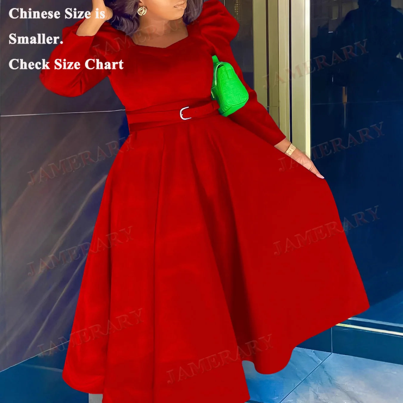 Vintage Spring Autumn Formal Evening Long Sleeve Midi Dresses Women Bubble A Line Pleated Big Bottom Wedding Party Dress
